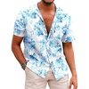 White / Light Blue Floral