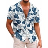 White / Navy Blue Floral