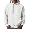 image:imageCOOFANDY Mens Hooded Sweatshirts Long Sleeve Casual Waffle Knit Pullover Hoodies with Kanga PocketWhite