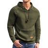 image:imageCOOFANDY Mens Hoodies Pullover Casaul Long Sleeve Drawstring Waffle Knit Hooded Sweatshirt with Kanga PocketArmy Green