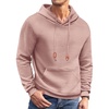 image:imageCOOFANDY Mens Hoodies Sweatshirts Long Sleeve Fashion Waffle Knit Pullover Hoodie with PocketPale Pink