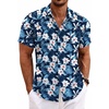 Floral-deep Blue White