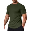 image:imageCOOFANDY Mens Muscle T Shirts Short Sleeve Slim Fit Tshirts Gym Workout Athletic Crewneck ShirtDeep Green