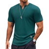 image:imageCOOFANDY Mens Muscle TShirts VNeck Slim Fit Workout Shirt Short Sleeve Longline Gym Athletic Tee ShirtsGreen
