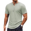 image:imageCOOFANDY Mens Muscle TShirts VNeck Slim Fit Workout Shirt Short Sleeve Longline Gym Athletic Tee ShirtsLight Green