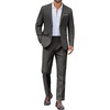 image:imageCOOFANDY Mens Suit 2 Piece Suit Classic Fit Two Button Blazer Jacket Pants Set Business Wedding Party Suits for MenDark Gray