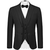 image:imageCOOFANDY Mens Suit Jacket and Vest Set Slim Fit 2 Pieces Suits Two Button Blazer Jacket Formal Business Dress Vest