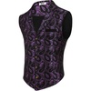 image:imageCOOFANDY Mens Suit Vest Paisley Floral Victorian Vests Gothic Steampunk Formal Waistcoat Tuxedo Vests with Notched LapelsPurple Paisley