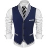 image:imageCOOFANDY Mens Suit Vest Slim Fit Formal Business Dress Vest Casual Wedding WaistcoatBlue