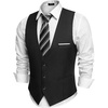 image:imageCOOFANDY Mens Suit Vest Slim Fit Formal Dress Waistcoat Casual Business Vests for Suit or TuxedoBlack