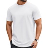 image:imageCOOFANDY Mens TShirts 100 Cotton Crewneck Short Sleeve Tees Casual Plain ShirtsAll White