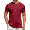 image:imageCOOFANDY Mens TShirts Short Sleeve Plain Tshirts Casual Crew Neck Basic T Shirt Soft Cooling Fitted Stretch Tee ShirtsWine Red