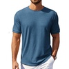 image:imageCOOFANDY Mens TShirts Summer Crew Neck Casual T Shirts Plain Short Sleeve Shirts Basic TeesDark Blue