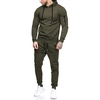image:imageCOOFANDY Mens Tracksuit 2 Piece Hooded Athletic Sweatsuits Casual Running Jogging Sport Suit SetsArmy Green