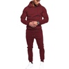 image:imageCOOFANDY Mens Tracksuit 2 Piece Hoodie Sweatsuit Sets Casual Jogging Athletic SuitsWine Red