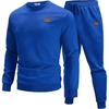 image:imageCOOFANDY Mens Tracksuit 2 Piece Set Crewneck Sweatsuits Jogging Suit Sets Long Sleeve Jacquard Pullover Shirt OutfitsBright Blue