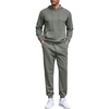 image:imageCOOFANDY Mens Tracksuits 2 Pieces Waffle Hoodies Sweatsuit Sets Sports Jogging Suit SetDark Grey