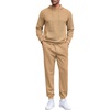 image:imageCOOFANDY Mens Tracksuits 2 Pieces Waffle Hoodies Sweatsuit Sets Sports Jogging Suit SetKhaki