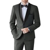 image:imageCOOFANDY Mens Tuxedo Suit Set Slim Fit 2 Piece Dress Suit Shawl Lapel Tuxedo Jacket Pants for Wedding Dinner Prom PartyDark Grey