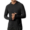 image:imageCOOFANDY Mens UPF 50 Hoodie Shirts Long Sleeve Rash Guard Sun Protection Fishing Shirts Lightweight Quick Dry HoodiesBlack