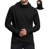 image:imageCOOFANDY Mens UPF 50 Sun Protection Hoodie with Mask Lightweight Long Sleeve SPF Fishing Shirts UV Hiking Running Rash GuardBlack