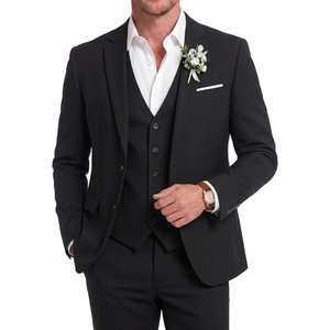 image:imageCOOFANDY Mens 3 Piece Linen Suits Casual Lightweight Blazer Jackets Vest Pants Set for Wedding Business PromBlack