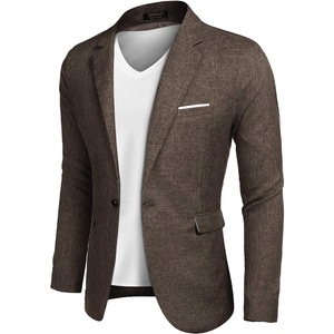 image:imageCOOFANDY Mens Blazer Casual Sport Coats Slim Fit One Button Suit Jacket Lightweight Sports JacketBrown
