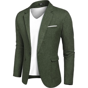 image:imageCOOFANDY Mens Blazer Casual Sport Coats Slim Fit One Button Suit Jacket Lightweight Sports JacketDark Green