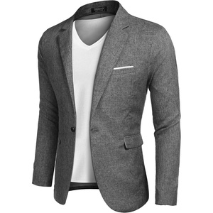 image:imageCOOFANDY Mens Blazer Casual Sport Coats Slim Fit One Button Suit Jacket Lightweight Sports JacketGrey