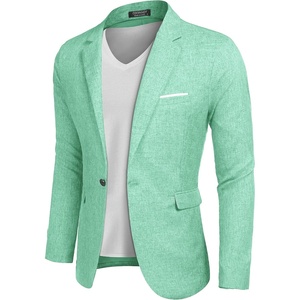 image:imageCOOFANDY Mens Blazer Casual Sport Coats Slim Fit One Button Suit Jacket Lightweight Sports JacketMint Green