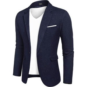 image:imageCOOFANDY Mens Blazer Casual Sport Coats Slim Fit One Button Suit Jacket Lightweight Sports JacketNavy Blue