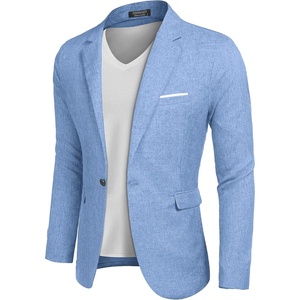 image:imageCOOFANDY Mens Blazer Casual Sport Coats Slim Fit One Button Suit Jacket Lightweight Sports JacketSky Blue