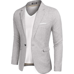 image:imageCOOFANDY Mens Blazer Casual Sport Coats Slim Fit One Button Suit Jacket Lightweight Sports JacketSky Grey