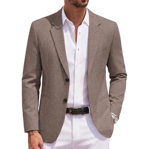 image:imageCOOFANDY Mens Blazer Casual Two Buttons Sport Coats Lightweight Suit JacketAkhaki