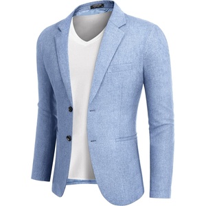 image:imageCOOFANDY Mens Blazer Casual Two Buttons Sport Coats Lightweight Suit JacketAsky Blue