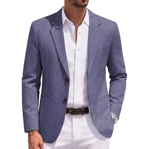image:imageCOOFANDY Mens Blazer Casual Two Buttons Sport Coats Lightweight Suit JacketBlue