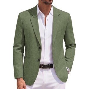 image:imageCOOFANDY Mens Blazer Casual Two Buttons Sport Coats Lightweight Suit JacketDark Green