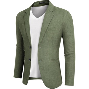 image:imageCOOFANDY Mens Blazer Casual Two Buttons Sport Coats Lightweight Suit JacketZdark Green