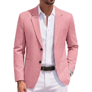 image:imageCOOFANDY Mens Blazer Casual Two Buttons Sport Coats Lightweight Suit JacketZlotus Pink