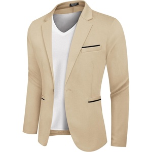 image:imageCOOFANDY Mens Casual Blazer Jacket Slim Fit Sports Coat Business Suit Jackets One ButtonApricot