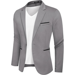 image:imageCOOFANDY Mens Casual Blazer Jacket Slim Fit Sports Coat Business Suit Jackets One ButtonGrey