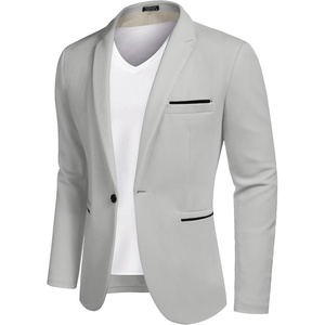 image:imageCOOFANDY Mens Casual Blazer Jacket Slim Fit Sports Coat Business Suit Jackets One ButtonLight Gray