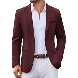 image:imageCOOFANDY Mens Casual Blazer One Button Sport Coats Lightweight Suit JacketWine Red