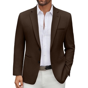 image:imageCOOFANDY Mens Casual Blazer Regular Fit Lightweight Two Button Sport Coat Suit JacketBrown