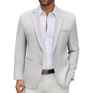 image:imageCOOFANDY Mens Casual Blazer Regular Fit Lightweight Two Button Sport Coat Suit JacketLight Grey