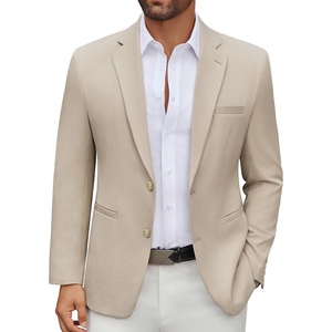 image:imageCOOFANDY Mens Casual Blazer Regular Fit Lightweight Two Button Sport Coat Suit JacketLight Khaki