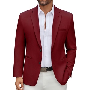 image:imageCOOFANDY Mens Casual Blazer Regular Fit Lightweight Two Button Sport Coat Suit JacketWine Red