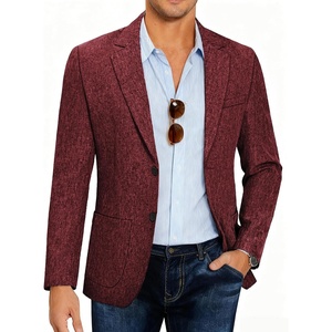 image:imageCOOFANDY Mens Casual Blazer Slim Fit Sport Coat Lightweight Two Button Suit JacketsBurgundy