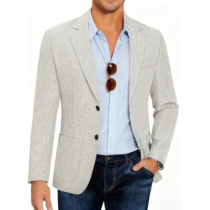 image:imageCOOFANDY Mens Casual Blazer Slim Fit Sport Coat Lightweight Two Button Suit JacketsLight Grey