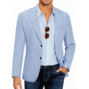image:imageCOOFANDY Mens Casual Blazer Slim Fit Sport Coat Lightweight Two Button Suit JacketsSky Blue